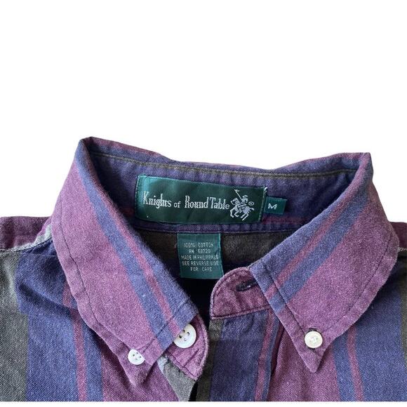 vintage knights of the round table button up m - Picture 4 of 4